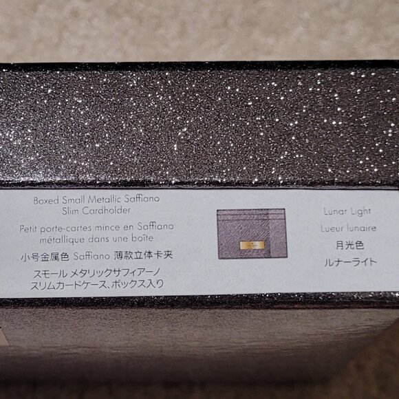 Kate Spade Boxed Small Metallic Saffiano Slim Card Holder - Brand New in Box - Picture 7 of 7